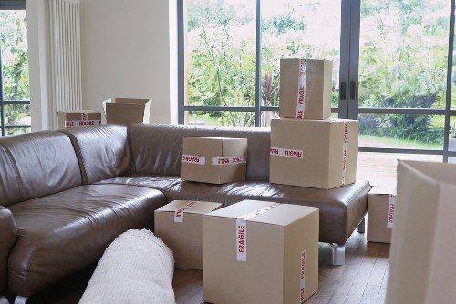 Cheam student storage space with packed boxes and seasonal items